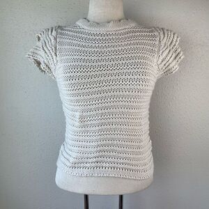 Don’t Ask Why Cropped Loose Knit Sweater Top One Size EUC